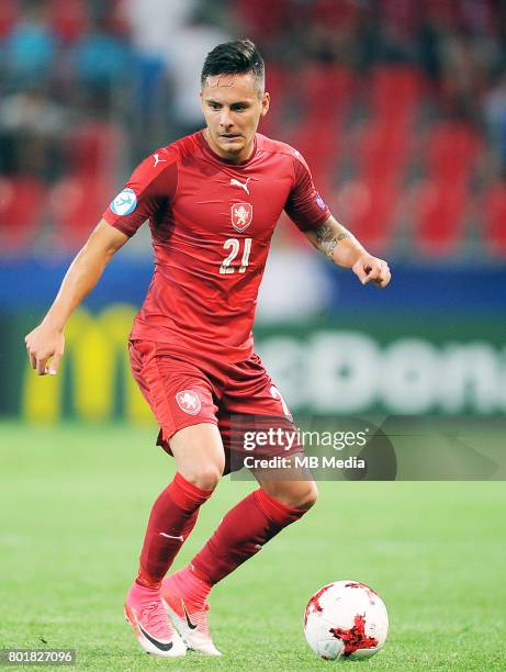 Daniel Holzer during the UEFA European Under-21 match between Czech Republic and Denmark at Arena Tychy on June 24, 2017 in Tychy, Poland.