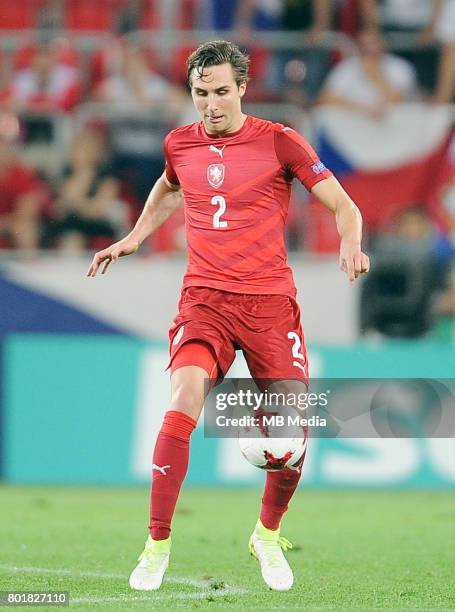 Stefan Simic during the UEFA European Under-21 match between Czech Republic and Denmark at Arena Tychy on June 24, 2017 in Tychy, Poland.