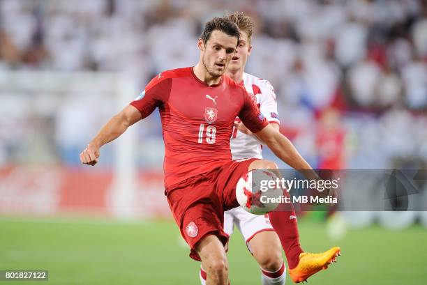 Milan Havel during the UEFA European Under-21 match between Czech Republic and Denmark at Arena Tychy on June 24, 2017 in Tychy, Poland.