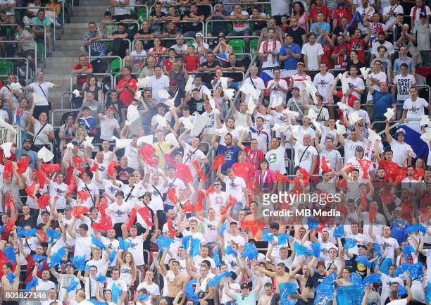 Kibice Czechy during the UEFA European Under-21 match between Czech Republic and Denmark at Arena Tychy on June 24, 2017 in Tychy, Poland.