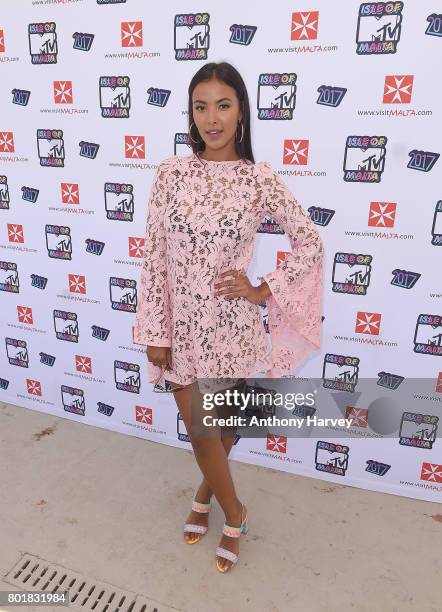 Maya Jama attends the press conference ahead of the annual Isle of MTV Malta event at Radisson Blu Hotel on June 27, 2017 in St Julian's, Malta.