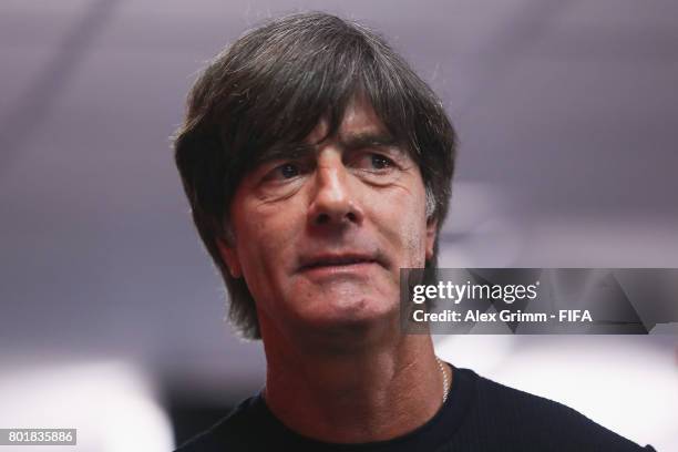 Head coach Joachim Loew of Germany looks after the FIFA Confederations Cup Russia 2017 Group B match between Germany and Cameroon at Fisht Olympic...