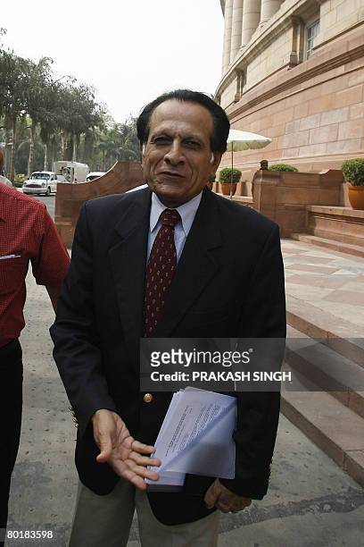 Delhi's Police Commissioner Y. S. Dadwal comes out of Parliament after meetings in New Delhi on March 10, 2008. A turf war between the Communist...