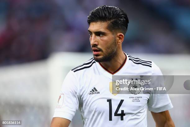 Emre Can of Germany reacts during the FIFA Confederations Cup Russia 2017 Group B match between Germany and Cameroon at Fisht Olympic Stadium on June...