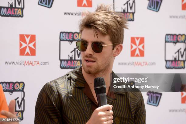 Andrew Taggart of The Chainsmokers attend the press conference ahead of the annual Isle of MTV Malta event at Radisson Blu Hotel on June 27, 2017 in...