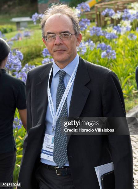 Eugenio Gaiotti, Director General for Economics, Statistics and Research at banca d'Italia, arrives to participate in the first discussion session of...