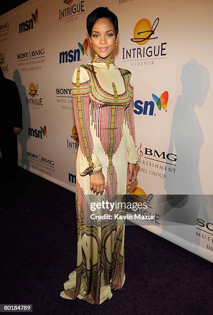 Singer Rihanna attends the 2008 Clive Davis Pre-GRAMMY party at the Beverly Hilton Hotel on February 9, 2008 in Los Angeles, California.