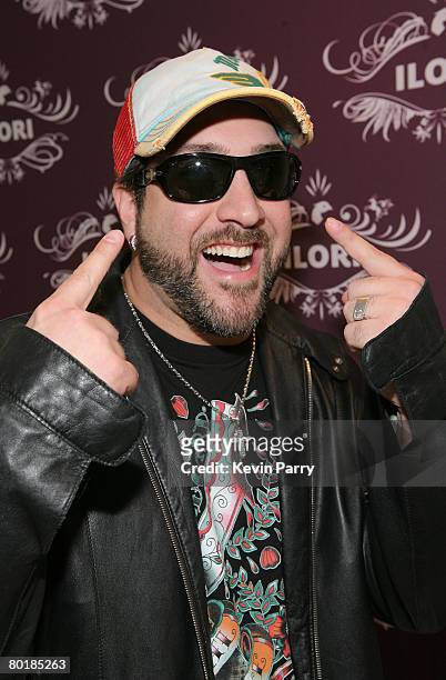 Personality Joey Fatone attends The Belvedere Luxury Lounge in honor of the 80th Academy Awards featuring the Ilori Luxury Sunglass Suite, held at...