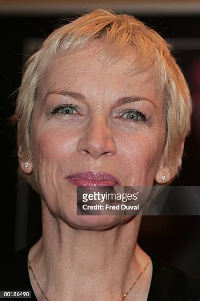 Annie Lennox launches her Sing CD at the Body Shop on March 10, 2008 in London, England.