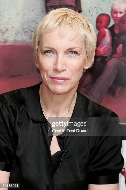 Annie Lennox launches her Sing CD at the Body Shop on March 10, 2008 in London, England.