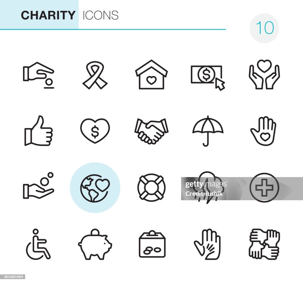 Charity and Relief - Pixel Perfect icons