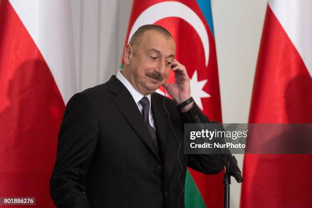 President of Azerbaijan Ilham Aliyev at Presidential Palace in Warsaw, Poland on 27 June 2017