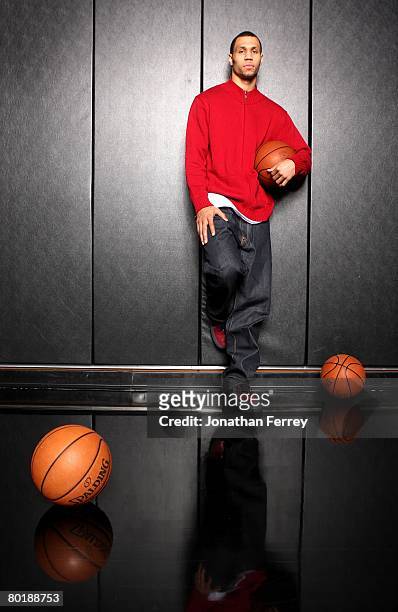 Guard Brandon Roy of the Portland Trail Blazers poses for a portrait at the Trail Blazers Practice Facility on January 26, 2008 in Tualatin, Oregon.