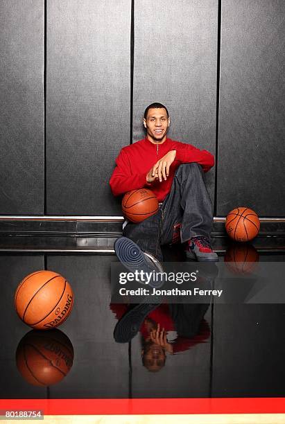 Guard Brandon Roy of the Portland Trail Blazers poses for a portrait at the Trail Blazers Practice Facility on January 26, 2008 in Tualatin, Oregon.