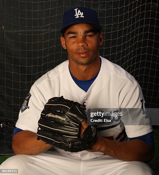 Ramon Troncoso of the Los Angeles Dodgers poses during Photo Day on February 24, 2008 at Holman Stadium in Vero Beach, Florida.