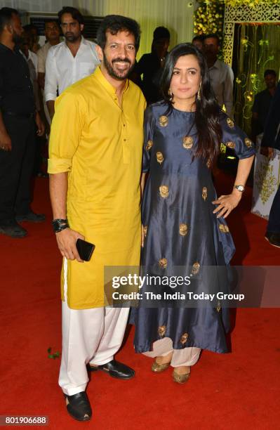 Mini Mathur and Kabir Khan attends the Iftar party hosted by Congress leader Baba Siddique in Mumbai.