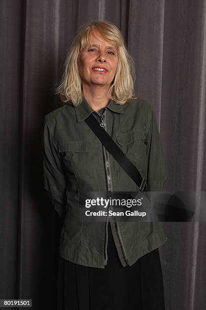 Gisela Getty poses for a photograph before a reading from the new book "Twins" about her and her twin sister Jutta Winkelmann at the Babylon movie...