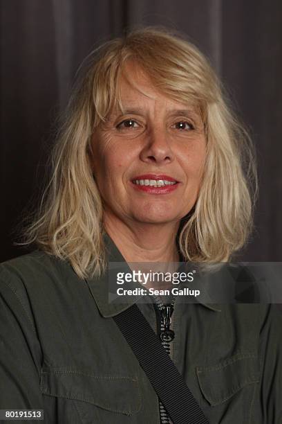 Gisela Getty poses for a photograph before a reading from the new book "Twins" about her and her twin sister Jutta Winkelmann at the Babylon movie...