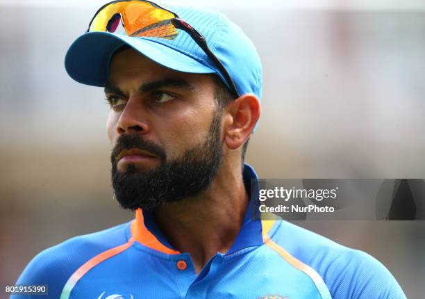 Virat Kohli of India during the ICC Champions Trophy Final match between India and Pakistan at The Oval in London on June 18, 2017