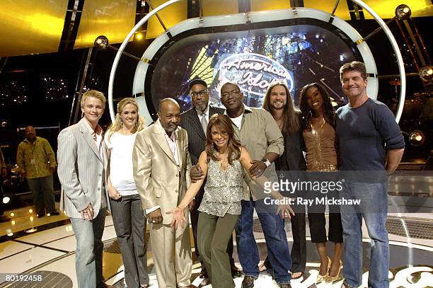 "American Idol" Season 4 - Anthony Fedorov from Trevose, Pensylvania, Carrie Underwood from Checotah, Oklahoma, songwriters Leon Huff and Kenneth...