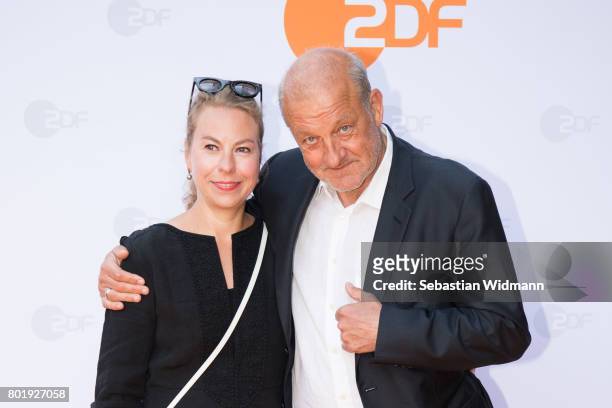 Leonard Lansink and his wife Maren Muntenbeck attend the ZDF reception during the Munich Film Festival at Hugo's on June 27, 2017 in Munich, Germany.
