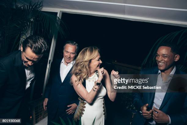 May 24: Gentleman's Evening event organised at the Annabel club by Chopard in Cannes.Caroline Scheufele and Will Smith. May 24, 2017. Caroline...