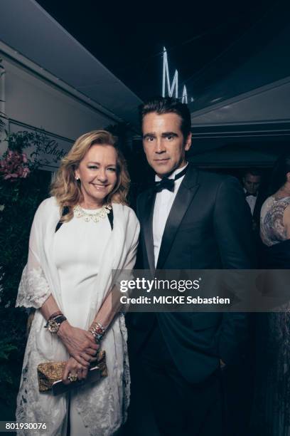 May 24: Gentleman's Evening event organised at the Annabel club by Chopard in Cannes. Colin Pharrell, Caroline Scheufele. May 24, 2017. Colin...