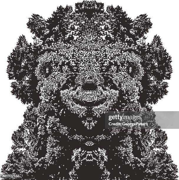 smiling tree creature - bear mascot stock illustrations