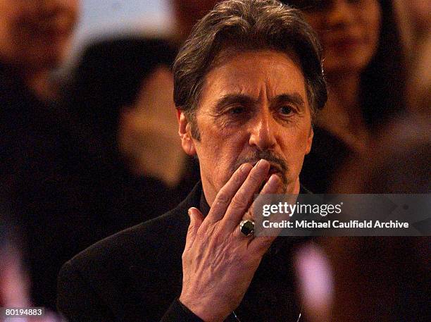 Al Pacino reacts to his win for Outstanding Male Actor in a Television Movie or Miniseries Award for "Angels in America"