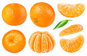 Isolated tangerine collection