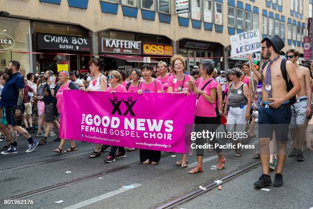 An image of one of the many associations present at Gay Pride 2017 in Milan.