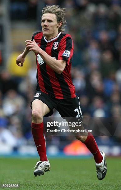 Jimmy Bullard of Fulham in action during the Barclays Premier League match between Blackburn Rovers and Fulham at Ewood Park on March 8, 2008 in...