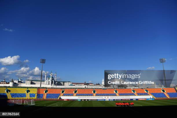 General view inside the stadium as the Chile team train during a Chile training session during the FIFA Confederations Cup Russia 2017 at Central...