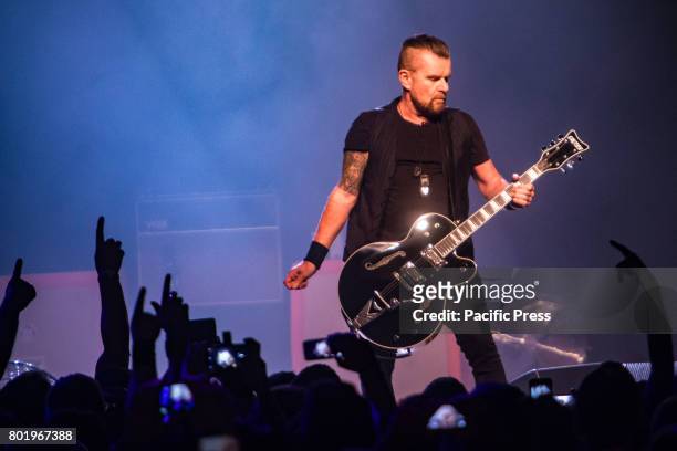 Grant Fitzpatrick during performance. The Cult performs live at Alcatraz in Milano, Italy.