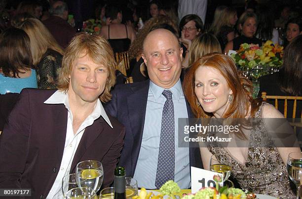 Jon Bon Jovi, Ron Perelman and Julianne Moore