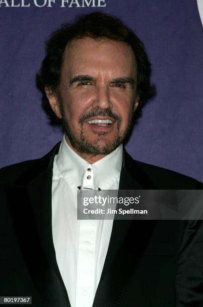 Honoree musician Dave Clark poses in the press room during the 23rd Annual Rock and Roll Hall of Fame Induction Ceremony at the Waldorf Astoria on...