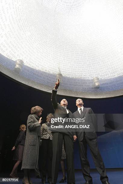 Spain's Queen Sofia, deputy Prime Minister Maria Teresa Fernandez de la Vega, Spain's King Juan Carlos and Mayor of Madrid Alberto Ruiz Gallardon...