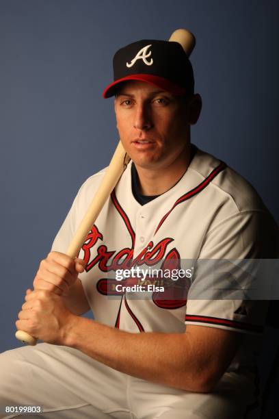 Joe Borchard of the Atlanta Braves poses during Photo Day on February 25, 2008 at Disney's Wide World of Sports in Kissimmee, Florida.