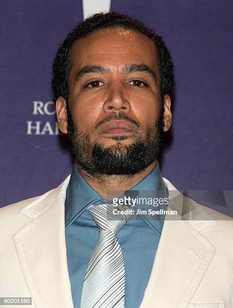 Musician Ben Harper poses in the press room during the 23rd Annual Rock and Roll Hall of Fame Induction Ceremony at the Waldorf Astoria on March 10,...