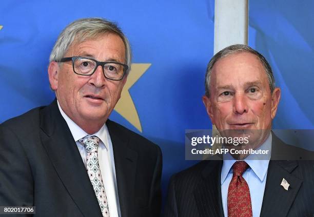 Special Envoy of the United Nations for Cities and Climate Change, former New York mayor Michael Bloomberg is welcomed by European Commission...