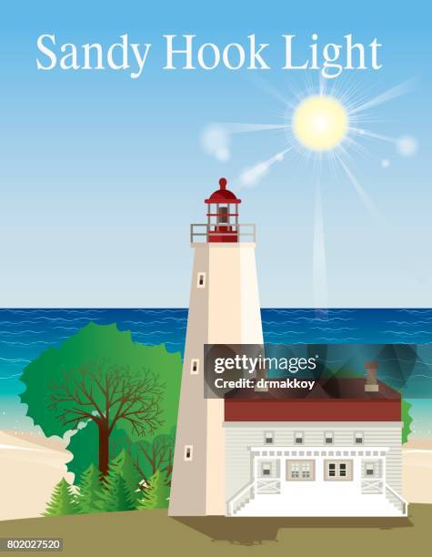 ilustraciones, imágenes clip art, dibujos animados e iconos de stock de luz de sandy hook - países del golfo