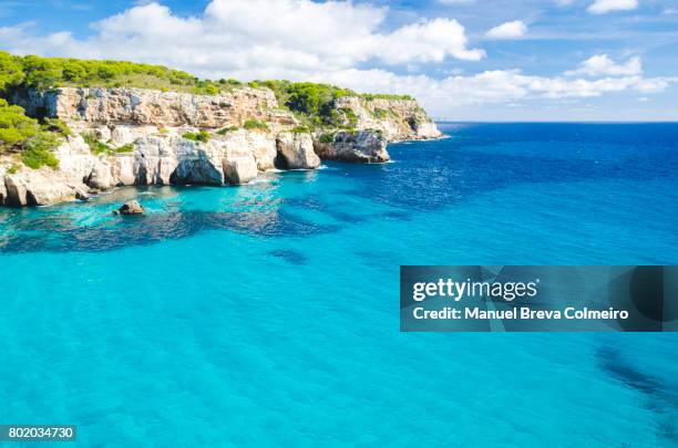 macarella - macarelleta beach, menorca - menorca stockfoto's en -beelden