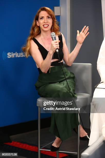 Actress Molly Bernard from the cast of YOUNGER speaks during SiriusXM's Town Hall on June 27, 2017 in New York City.