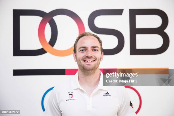 Oliver Spaeth of German 2017 World Games Team poses on the occasion of Team Kitting Out on June 27, 2017 in Frankfurt am Main, Germany.