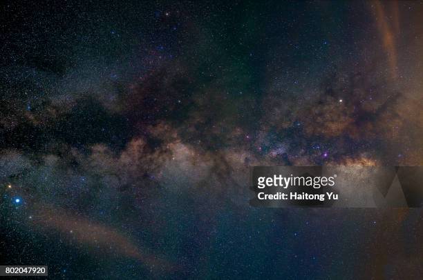 details of the milky way. high resolution low noise shot. - chengde stock pictures, royalty-free photos & images