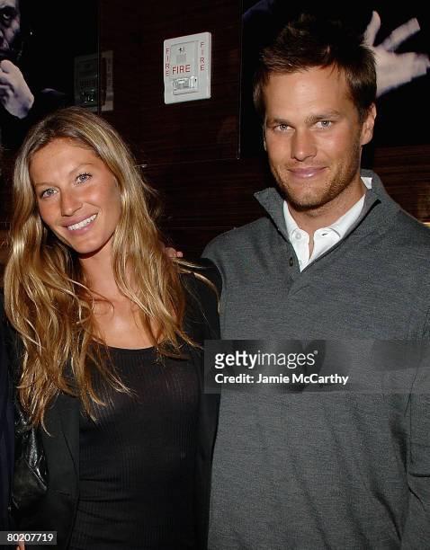 Gisele Bundchen and Tom Brady attend the Ermenegildo Zegna Store Opening on 5th Ave and 52nd Street in New York on March 11,2008