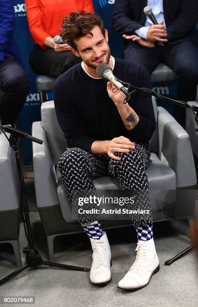 Actor Nico Tortorella from the cast of YOUNGER speaks during SiriusXM's Town Hall on June 27, 2017 in New York City.