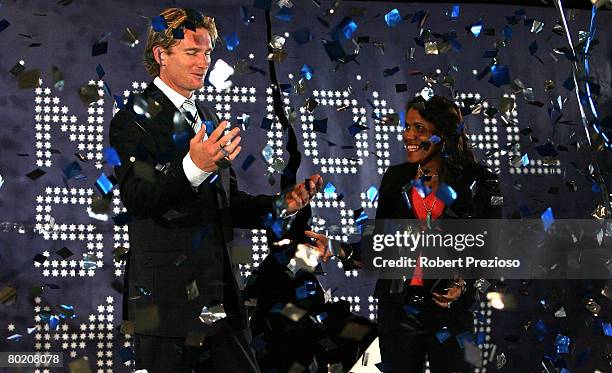 Former Essendon Bomber AFL player James Hird and former athlete and Australian Olympic Gold Medalist Cathy Freeman officially launch of Australia's...