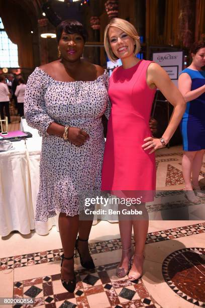 Radio/TV personality Bevy Smith and meteorologist Dylan Dreyer attend the 42nd Annual Gracie Awards Luncheon at Cipriani 42nd Street on June 27, 2017...