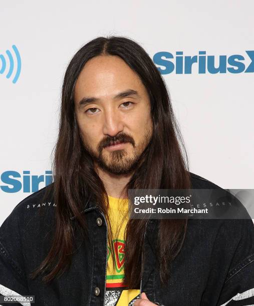 Steve Aoki visits at SiriusXM Studios on June 27, 2017 in New York City.